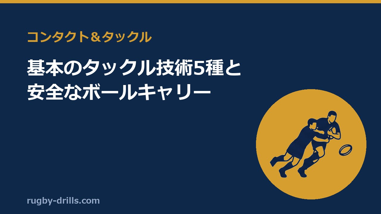 【コンタクト＆タックル029】基本のタックル技術5種と安全なボールキャリー