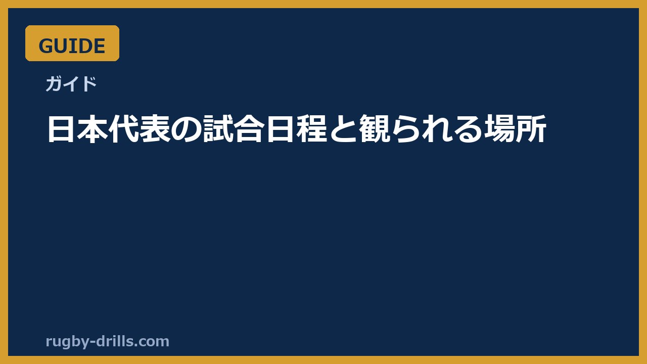 【観戦ガイド】ラグビー日本代表の試合日程と放送・配信（10/24フィジー戦・女子WXV・11月ネーションズ）
